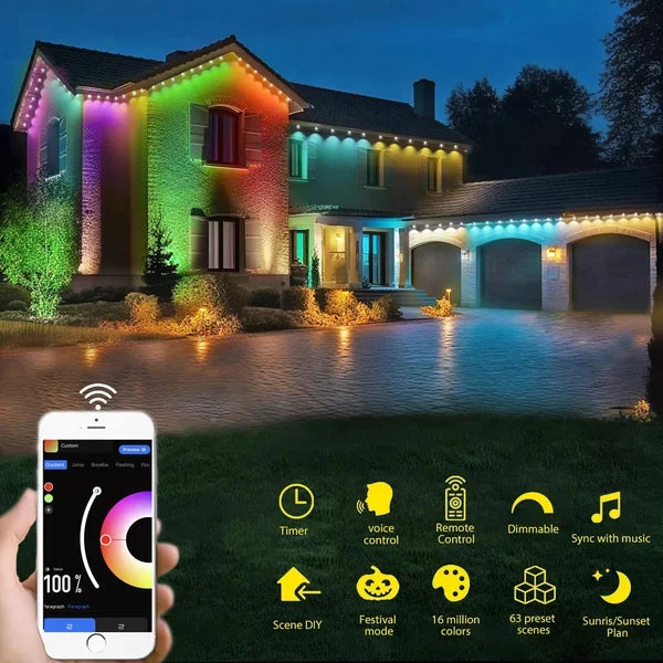 🎅 Early Christmas 49%OFF – Smart Rainbow LED Permanent Outdoor Light – Smartlight 🎁