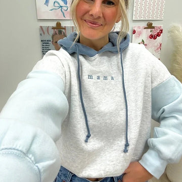 Women’s Embroidered Colorblock Hoodie
