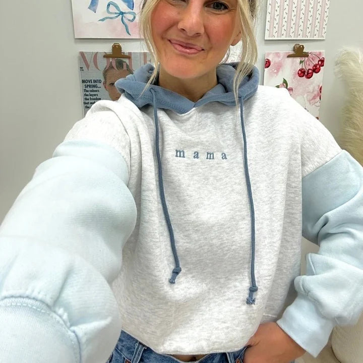 Women’s Embroidered Colorblock Hoodie