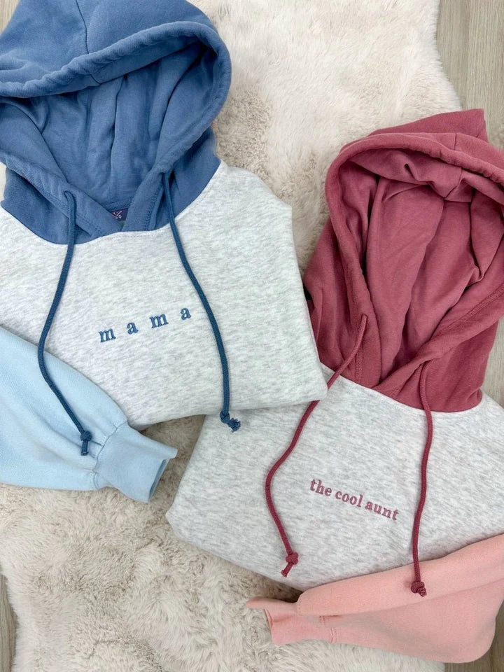 Women’s Embroidered Colorblock Hoodie